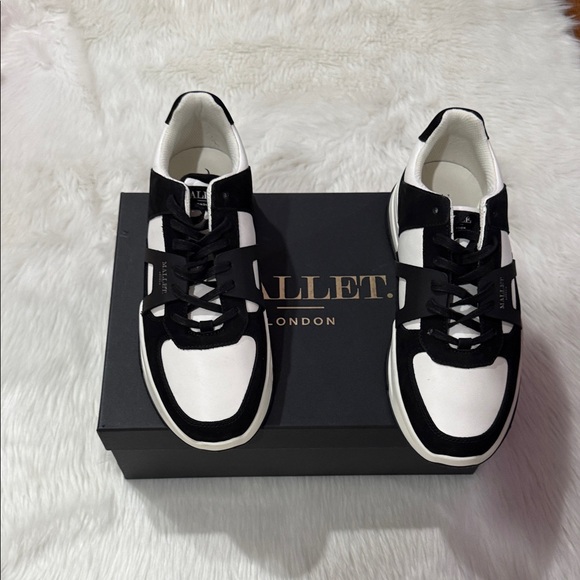Mallet London Black and White Sneakers - Picture 4 of 5